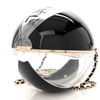 Chanel Plexiglass Coco Beach Ball Minaudiere Clutch  Black 10 of 11