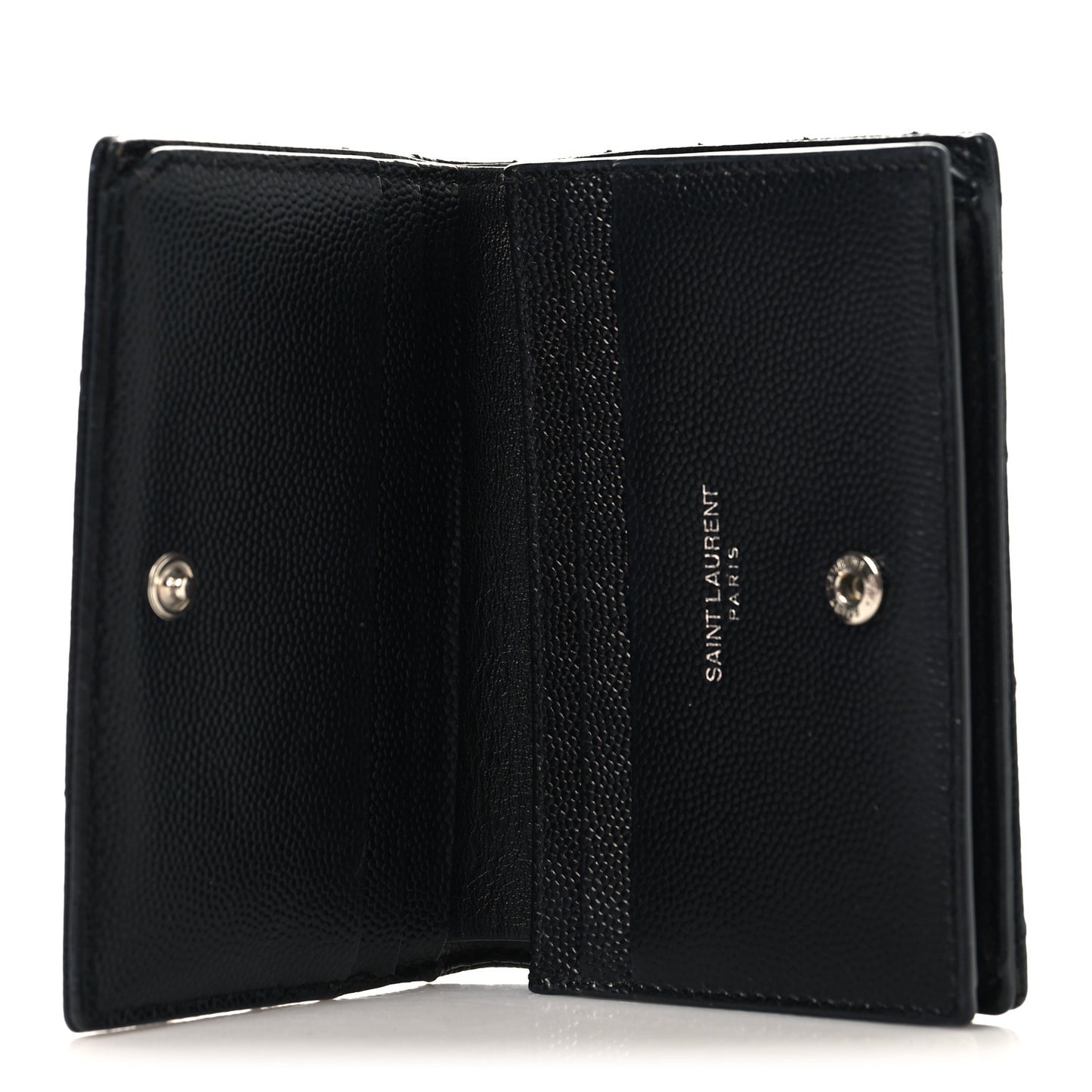 Grain De Poudre Matelasse Chevron Monogram Card Case Black