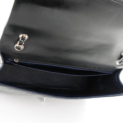Chanel Patent Quilted Maxi Single Flap Dark Blue 6 of 8