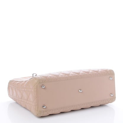 Christian Dior Lambskin Cannage Large Lady Dior Beige 5 of 9