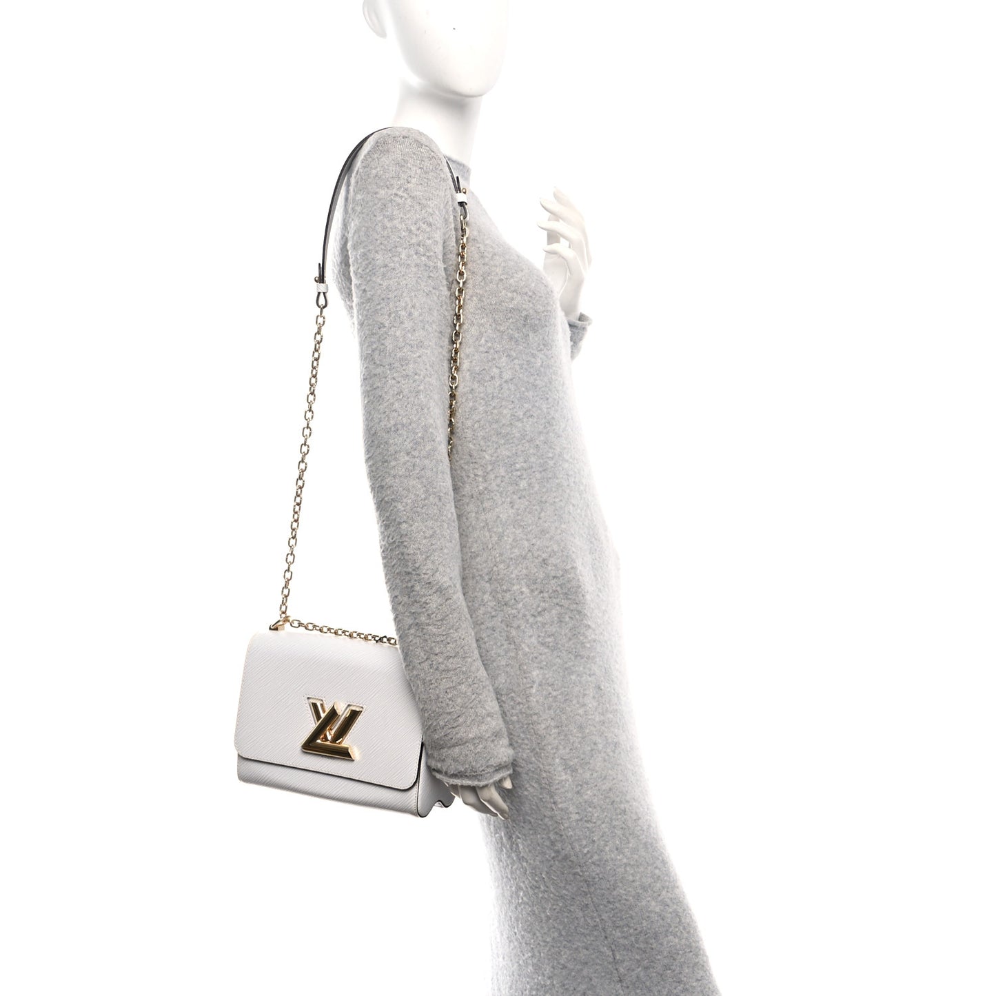 Epi Twist Shoulder Bag MM White