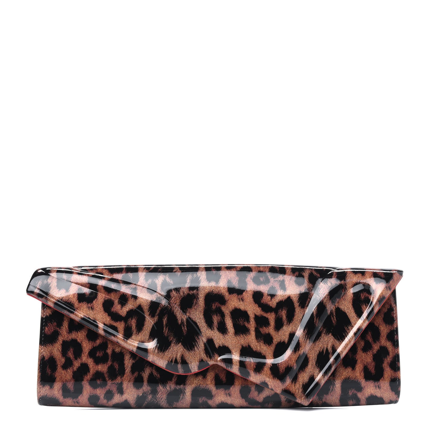 Patent Leopard So Kate Baguette Clutch Gold