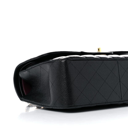 Chanel Caviar Quilted Jumbo Double Flap Black 8 of 10