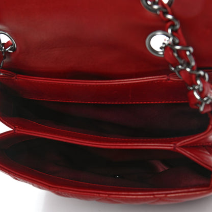 Chanel Lambskin Quilted Large Chanel 3 Flap Rouge Fonce 4 of 6