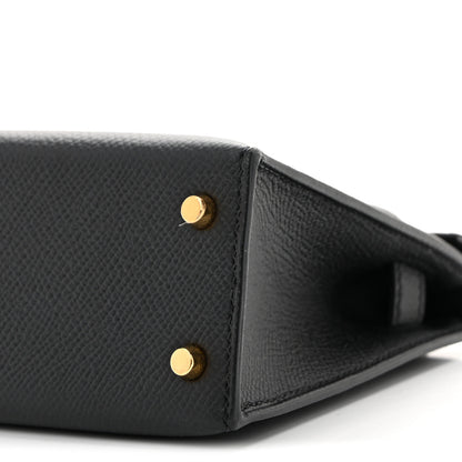 Hermes Epsom Mini Kelly Sellier 20 Black Black 10 of 11