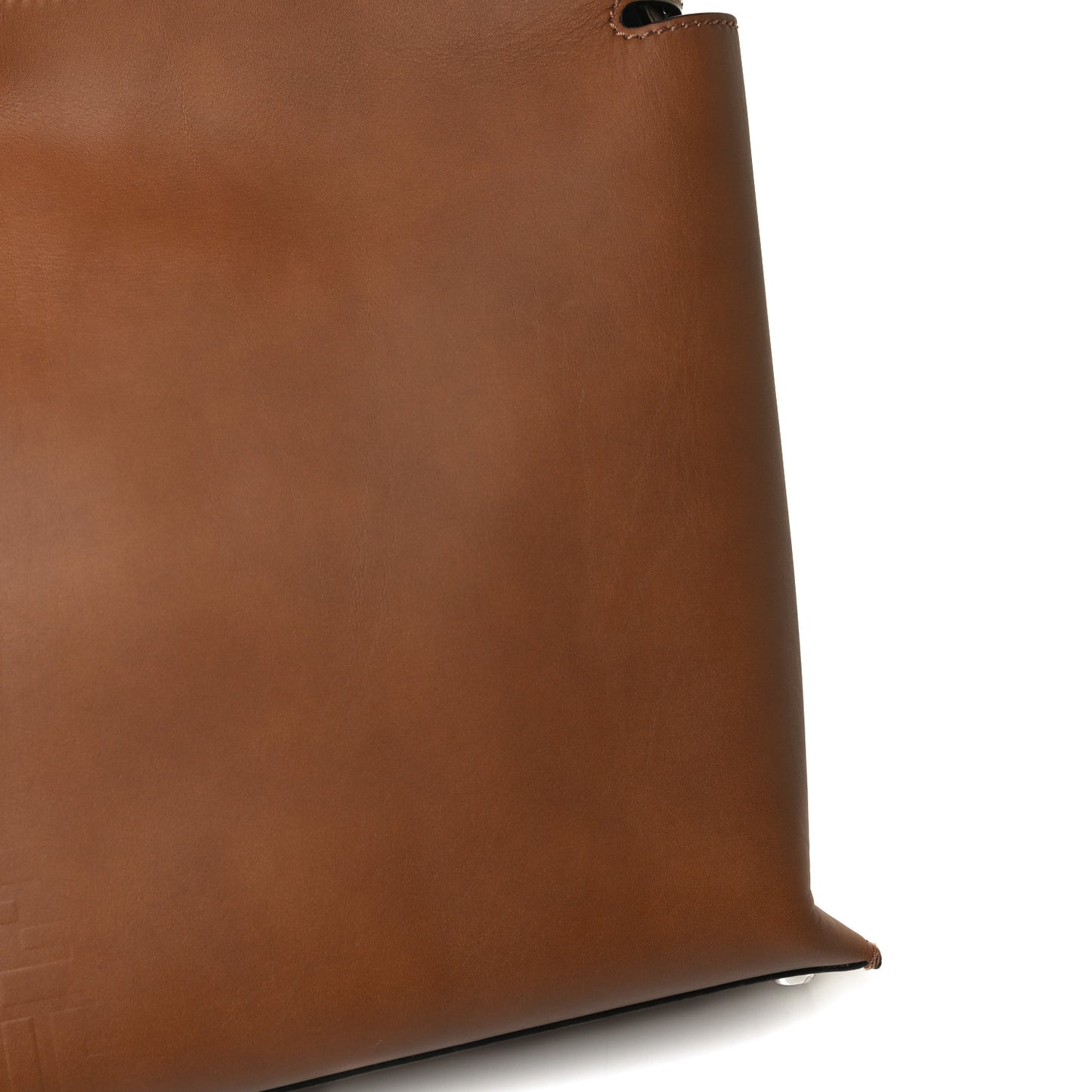 Smooth Calfskin FF Embossed Sfumate Large Mens Peekaboo Iconic Essential Satchel Cuoio