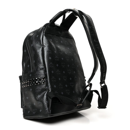 MCM Visetos Medium Side Studs Stark Backpack Black 3 of 12