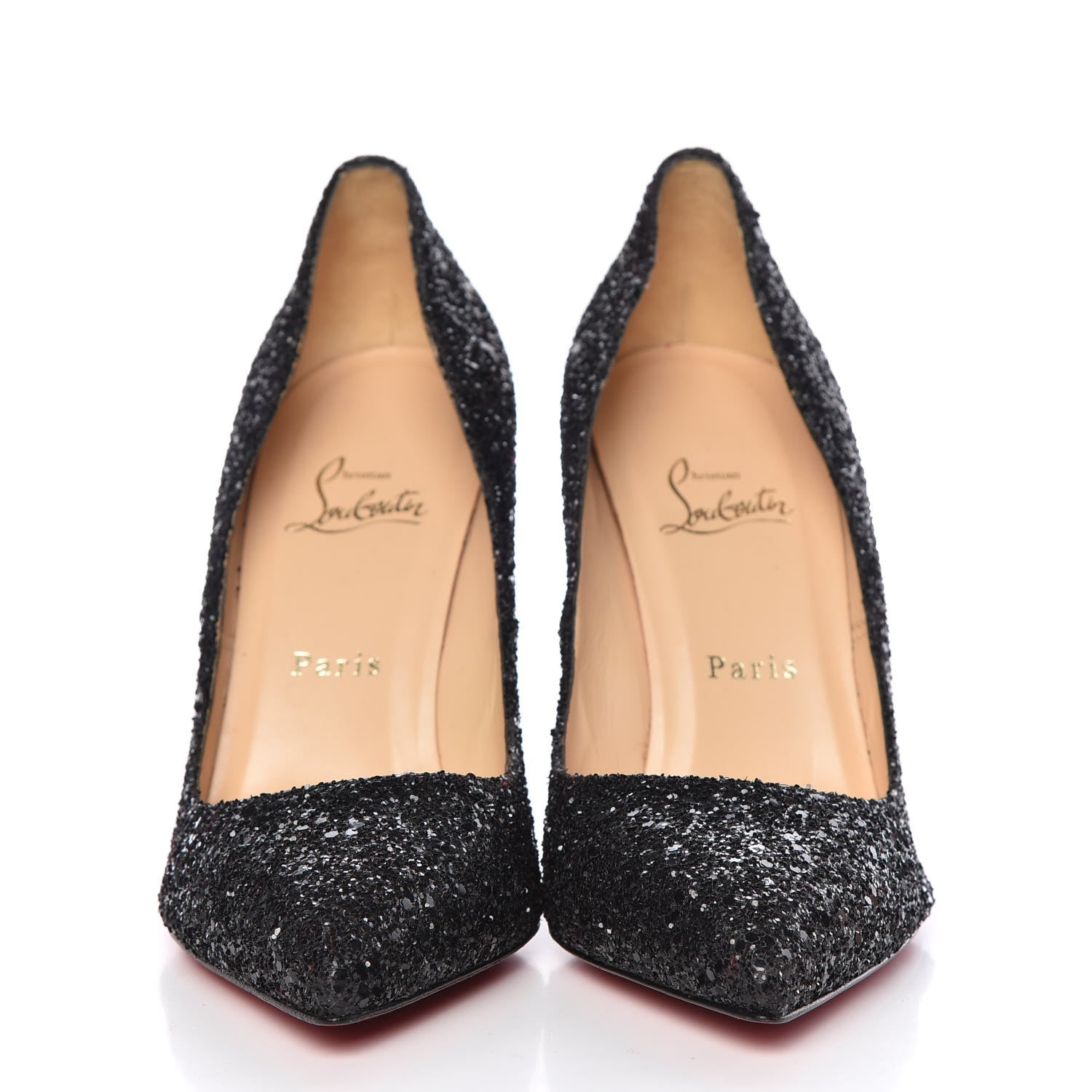 Christian Louboutin Glitter Resille Pigalle Follies 100 Pumps 39.5 Black 2 of 10