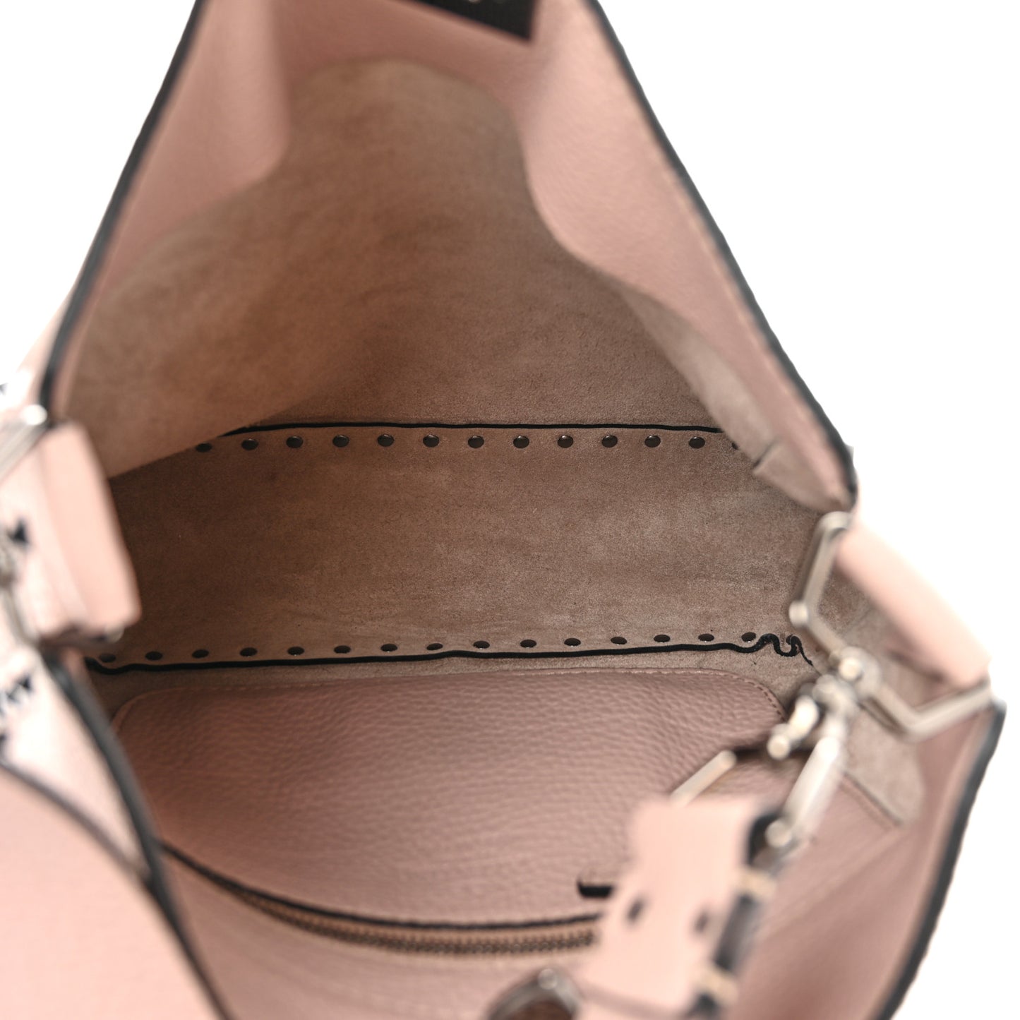 Pebbled Calfskin Small Rockstud Flip-Lock Messenger Bag Poudre