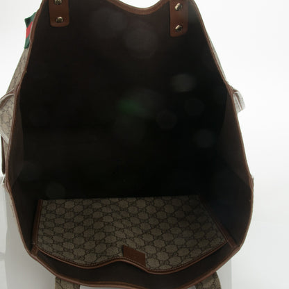 Gucci GG Plus Monogram Large Signature Web Loop Tote Brown 5 of 7