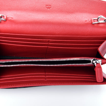 MCM Visetos Patricia Continental Crossbody Wallet Black 5 of 9