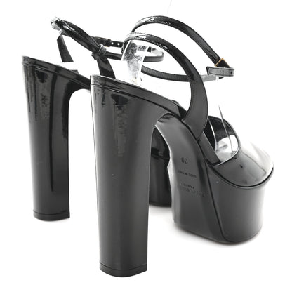 Saint Laurent Vernice Grupy Sexy 95 Tanouk Platform Sandals 39 Black 5 of 9