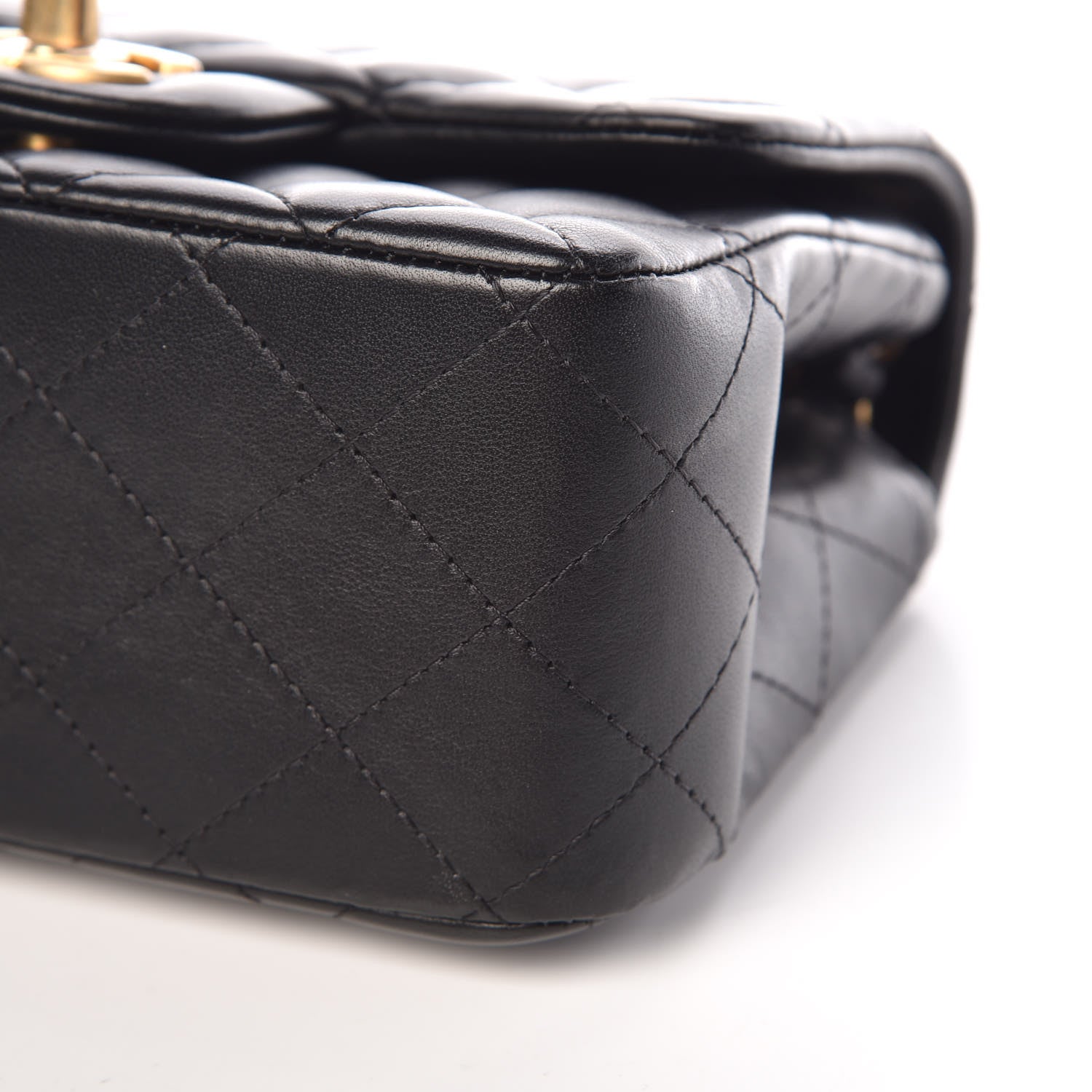 Chanel Lambskin Quilted Mini Square Flap Black 9 of 9