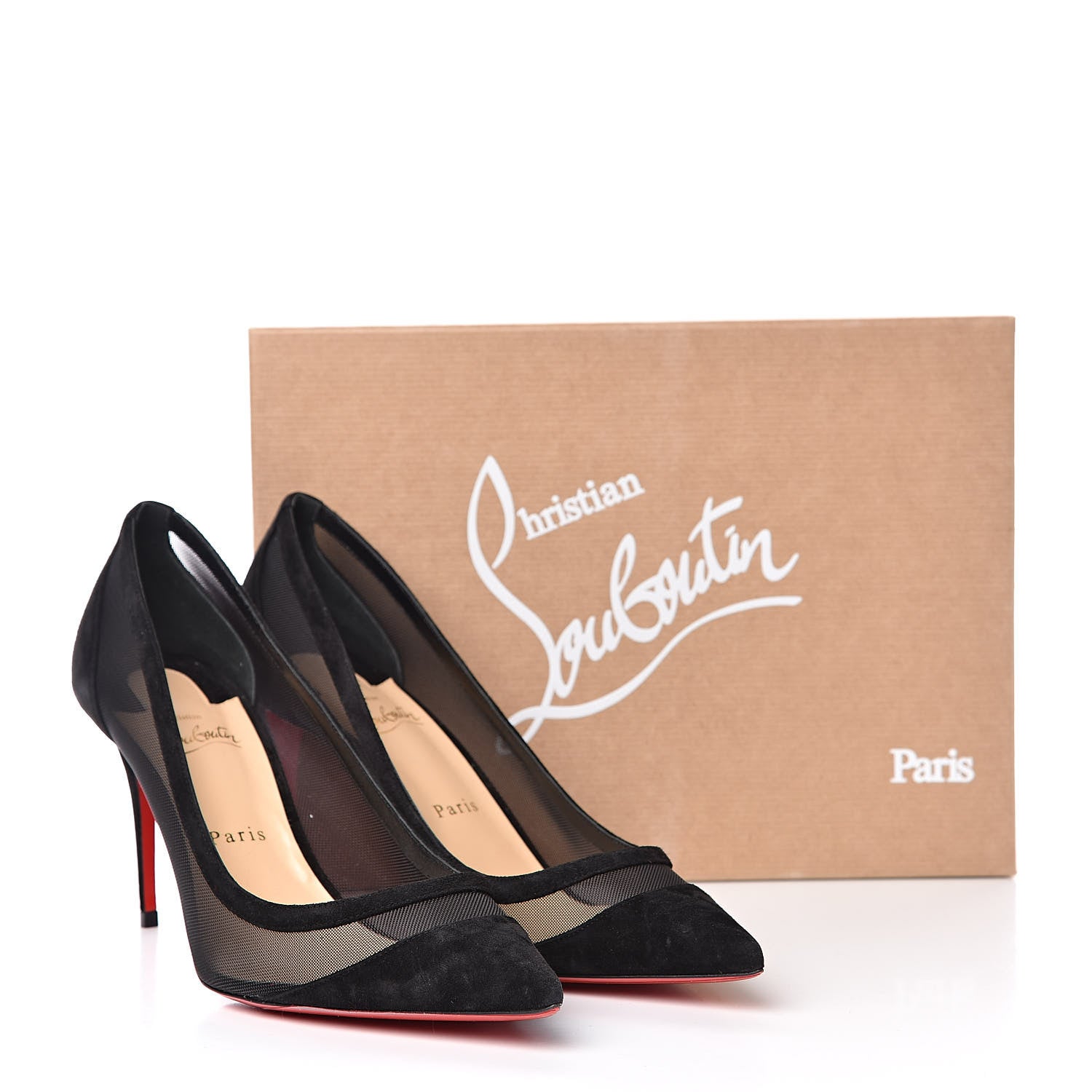Christian Louboutin Veau Velours Rete Galativi 100 Pumps 40.5 Black 11 of 11