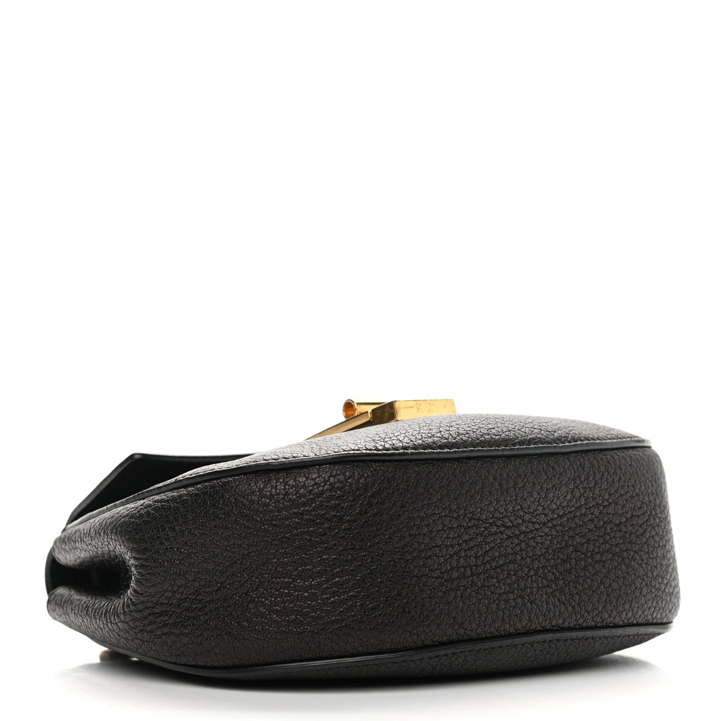 Grained Lambskin Nano Drew Shoulder Bag Black