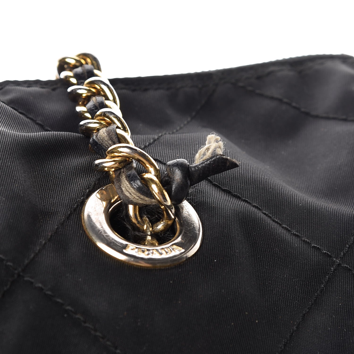 Prada Nylon Tessuto Impuntu Quilted Shoulder Bag Black 12 of 18