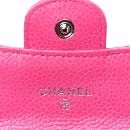 Chanel Caviar Quilted Flap Card Holder Wallet Pink 6 of 8