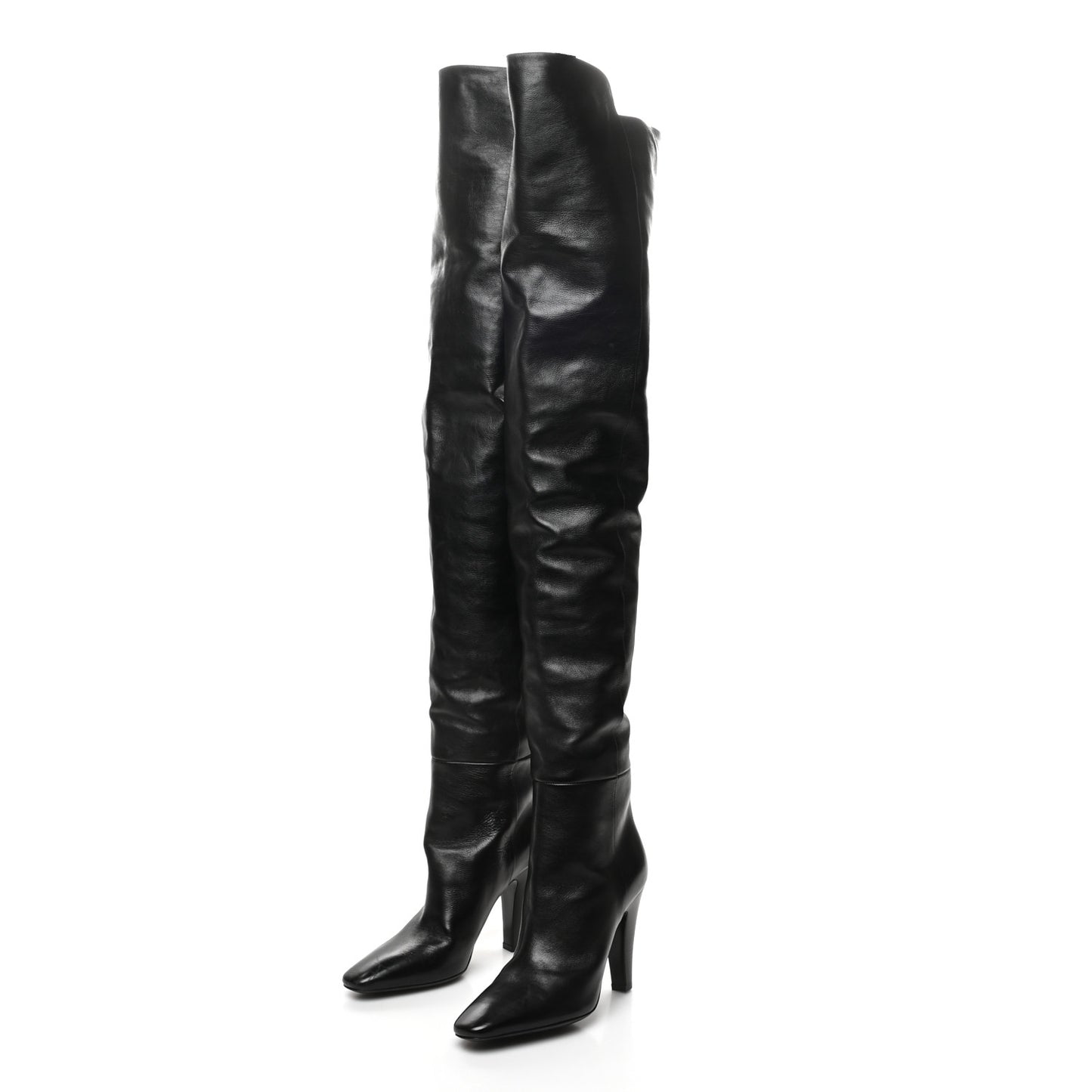 Smooth Calfskin Betty 95 Over The Knee Boots 37.5 Black