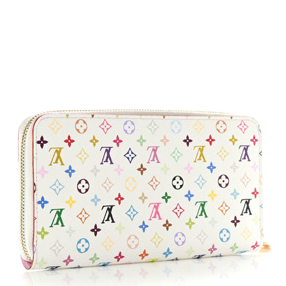 Louis Vuitton Monogram Multicolor Zippy Wallet White Litchi 3 of 7