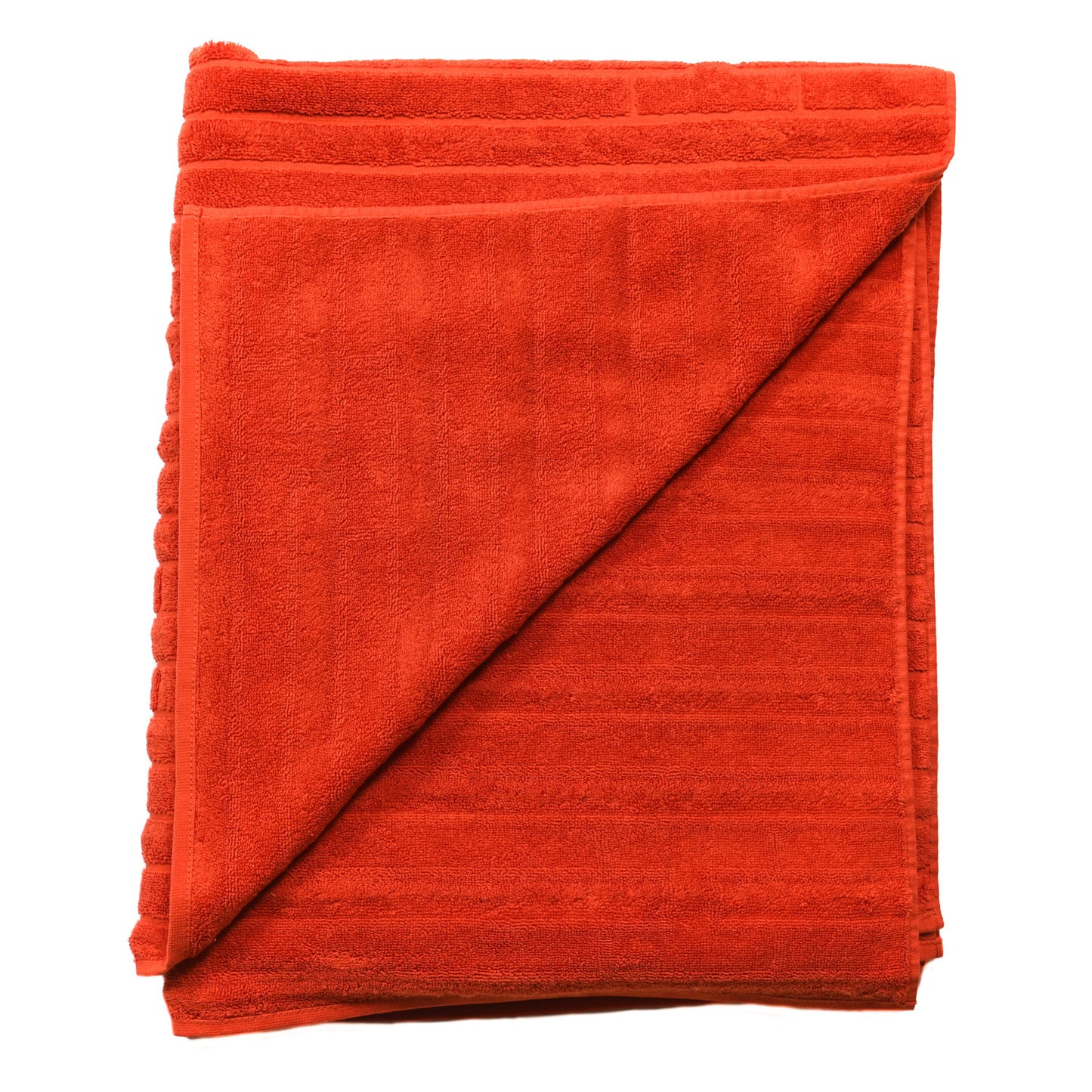 Cotton Labyrinthe Bath Towel Orange Feu