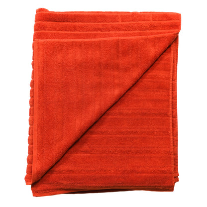 Hermes Cotton Labyrinthe Bath Towel Orange Feu 2 of 3