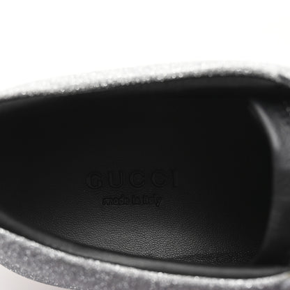 Gucci Glitter Fabric Studded Web Womens Sneakers 36.5 Silver 8 of 10