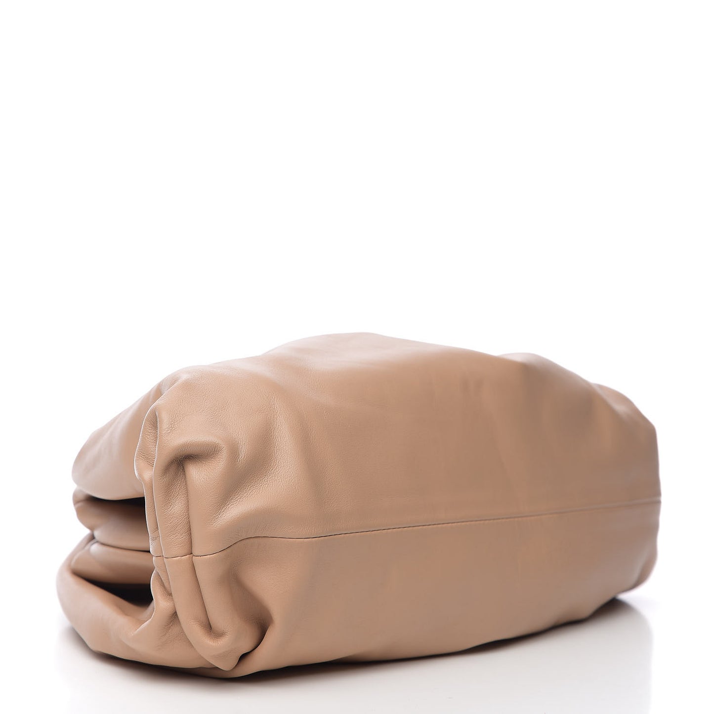 Smooth Butter Calf The Pouch Oversized Clutch Nude