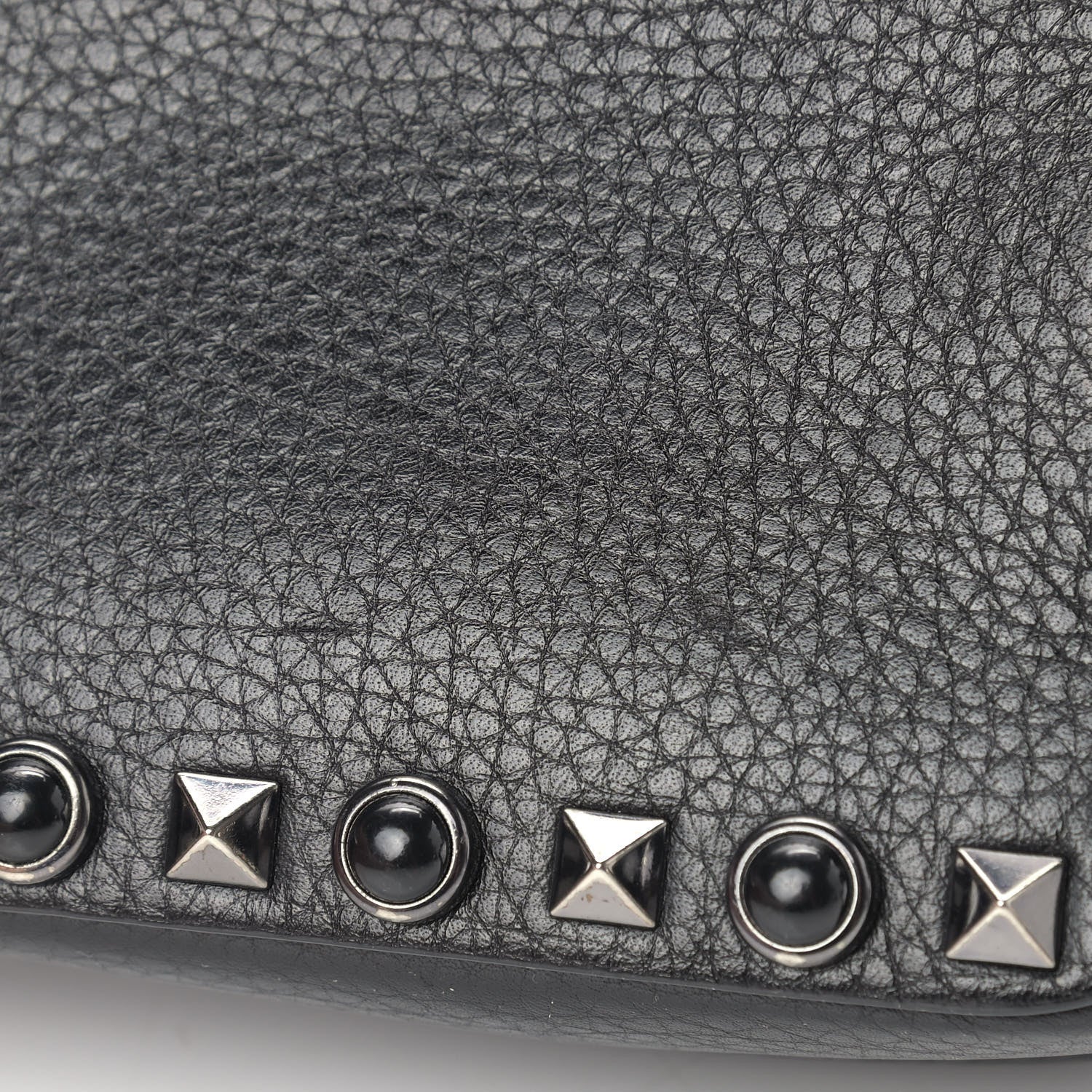 Valentino Garavani Calfskin Small Rockstud Rolling Chain Camera Crossbody Bag Black 8 of 11