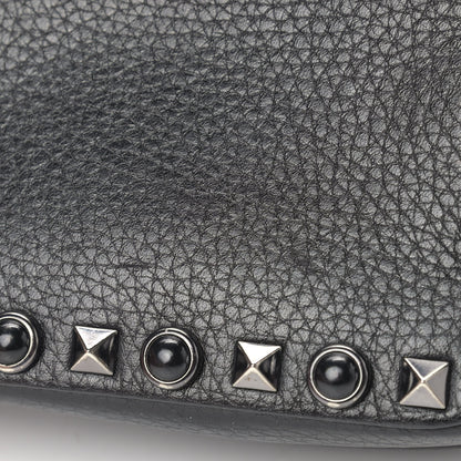 Valentino Garavani Calfskin Small Rockstud Rolling Chain Camera Crossbody Bag Black 8 of 11