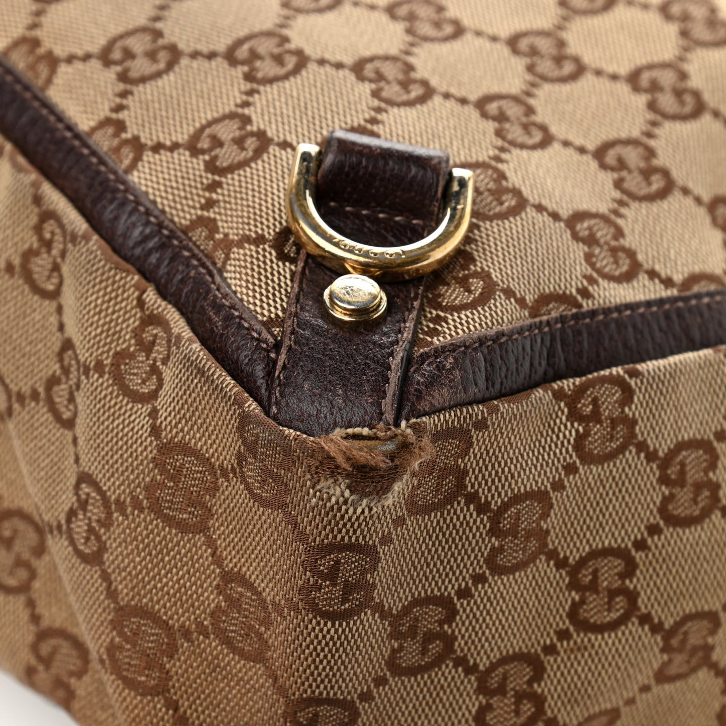 Monogram Large Abbey Tote Dark Brown