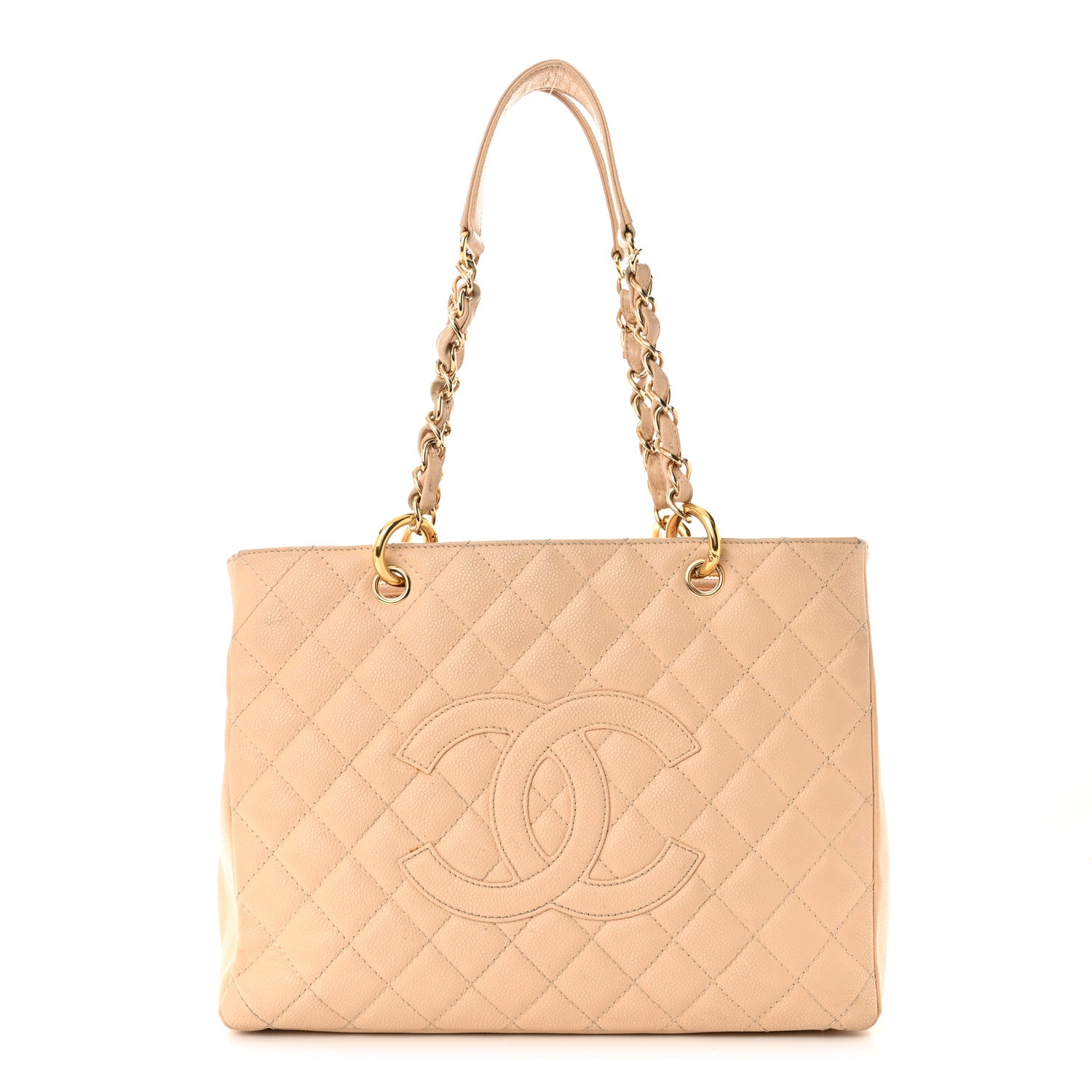 Chanel Caviar Quilted Grand Shopping Tote GST Beige 1 of 20