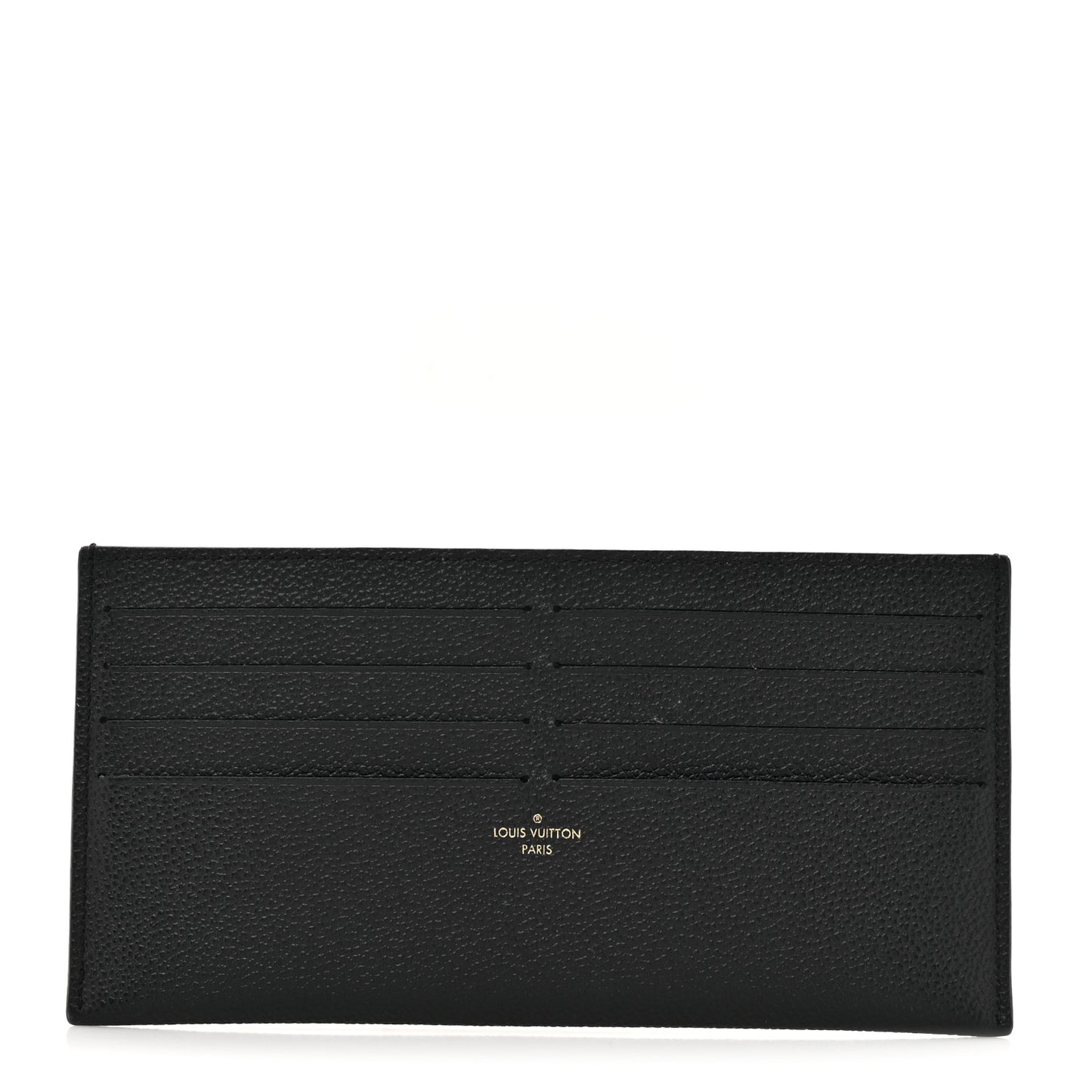 Calfskin Felicie Chain Wallet Card Holder Insert Black