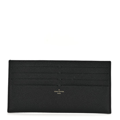 Louis Vuitton Calfskin Felicie Chain Wallet Card Holder Insert Black 1 of 6