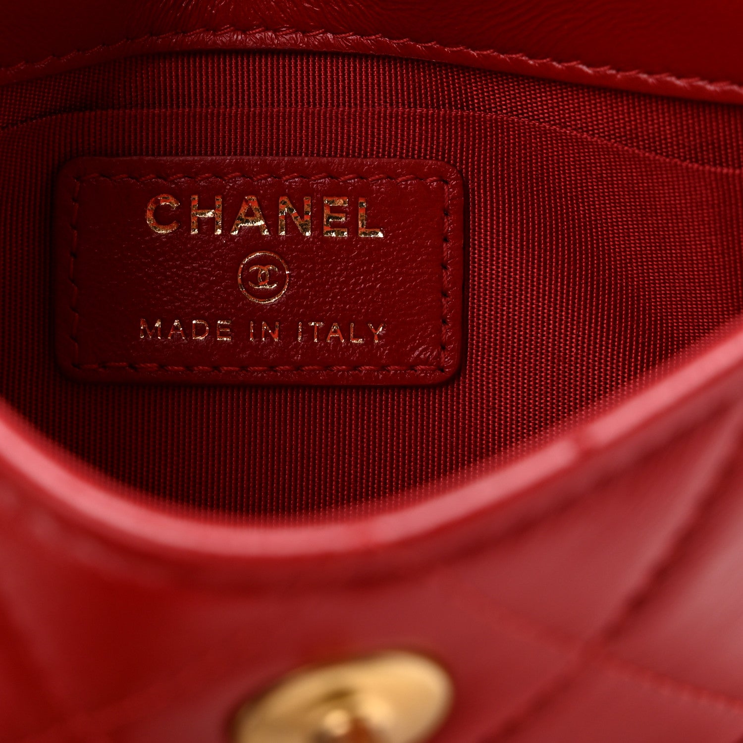 Chanel Shiny Lambskin Quilted Extra Mini Flap Red 6 of 10