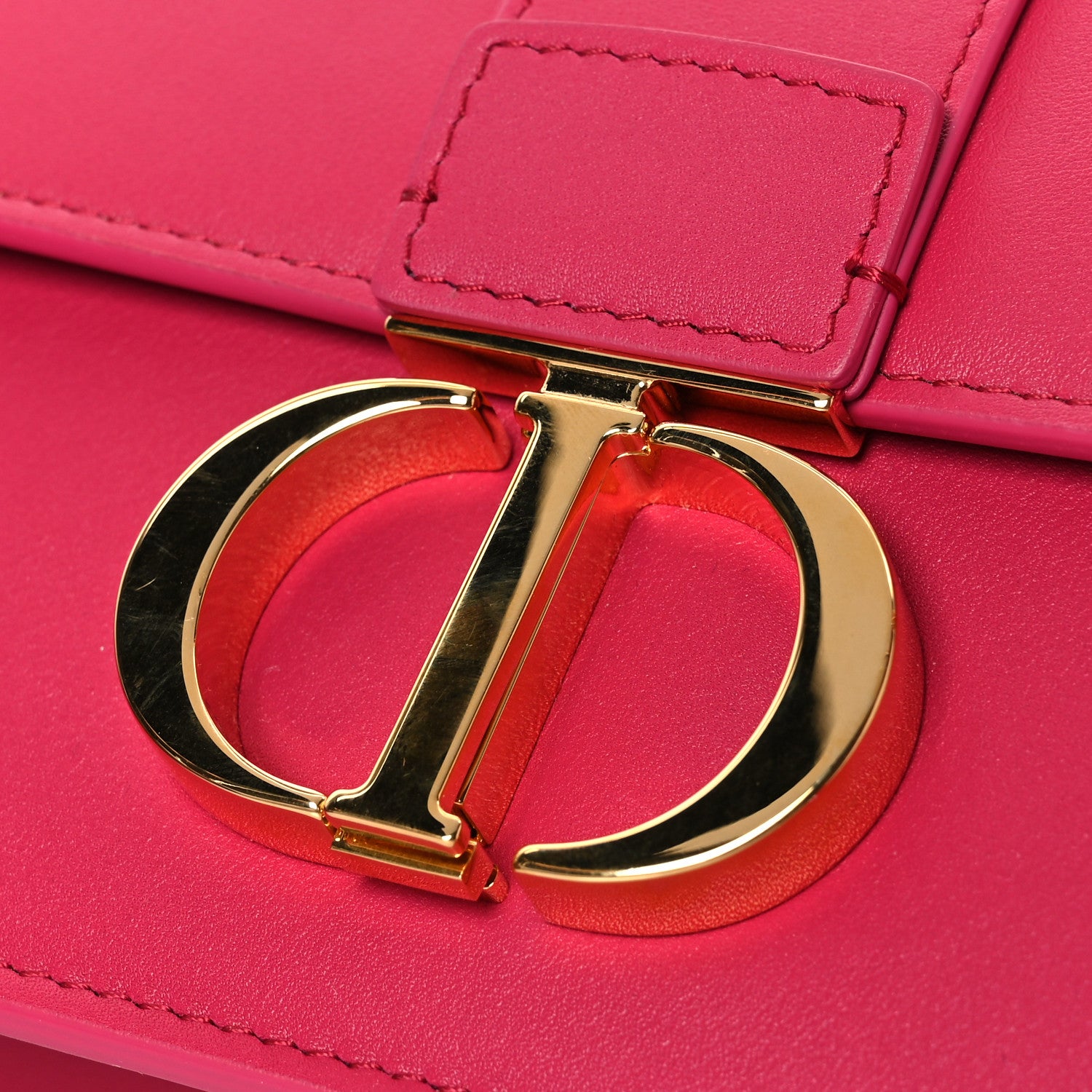 Christian Dior Grained Calfskin 30 Montaigne East West Chain Flap Bag Passion Pink 11 of 12