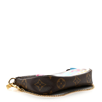Louis Vuitton Monogram 2022 Christmas Animation Tokyo Mini Pochette Accessories Blue 4 of 6