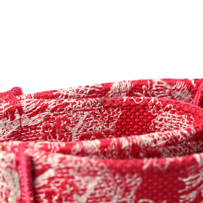 Christian Dior Canvas Embroidered Medium Dioriviera Toile De Jouy Book Tote Raspberry 12 of 12