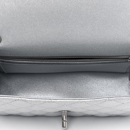 Chanel Metallic Lambskin Quilted Mini Rectangular Flap Silver 4 of 4