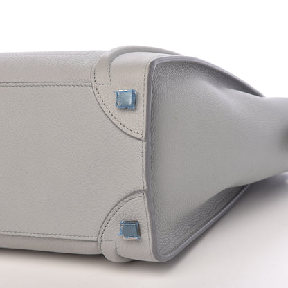 Celine Drummed Calfskin Micro Luggage Pearl Blue 10 of 10