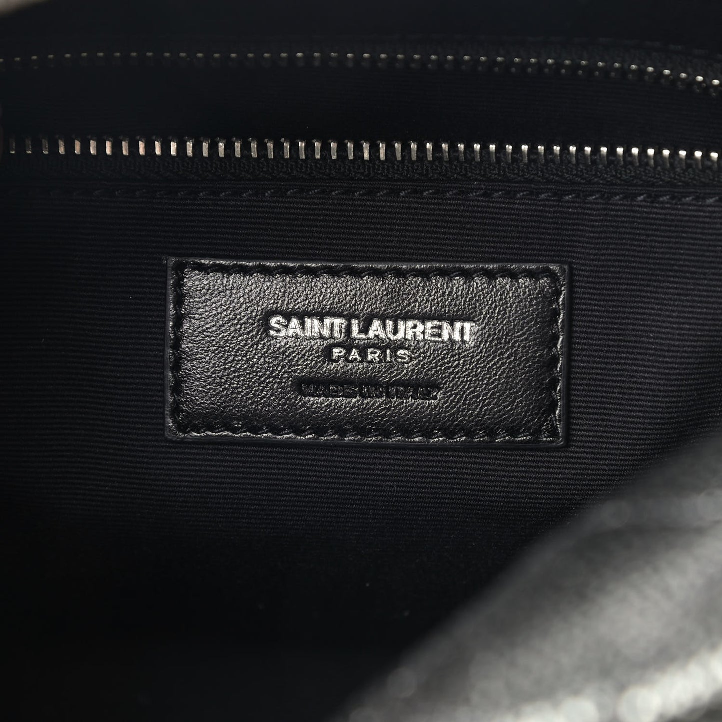 Metallic Grain De Poudre Y Quilted Monogram Small Loulou Bowling Bag Gun Metal
