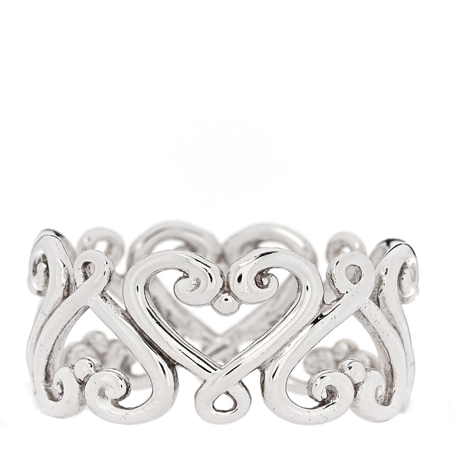 Sterling Silver Paloma Picasso Venezia Goldoni Heart Band Ring 57 8