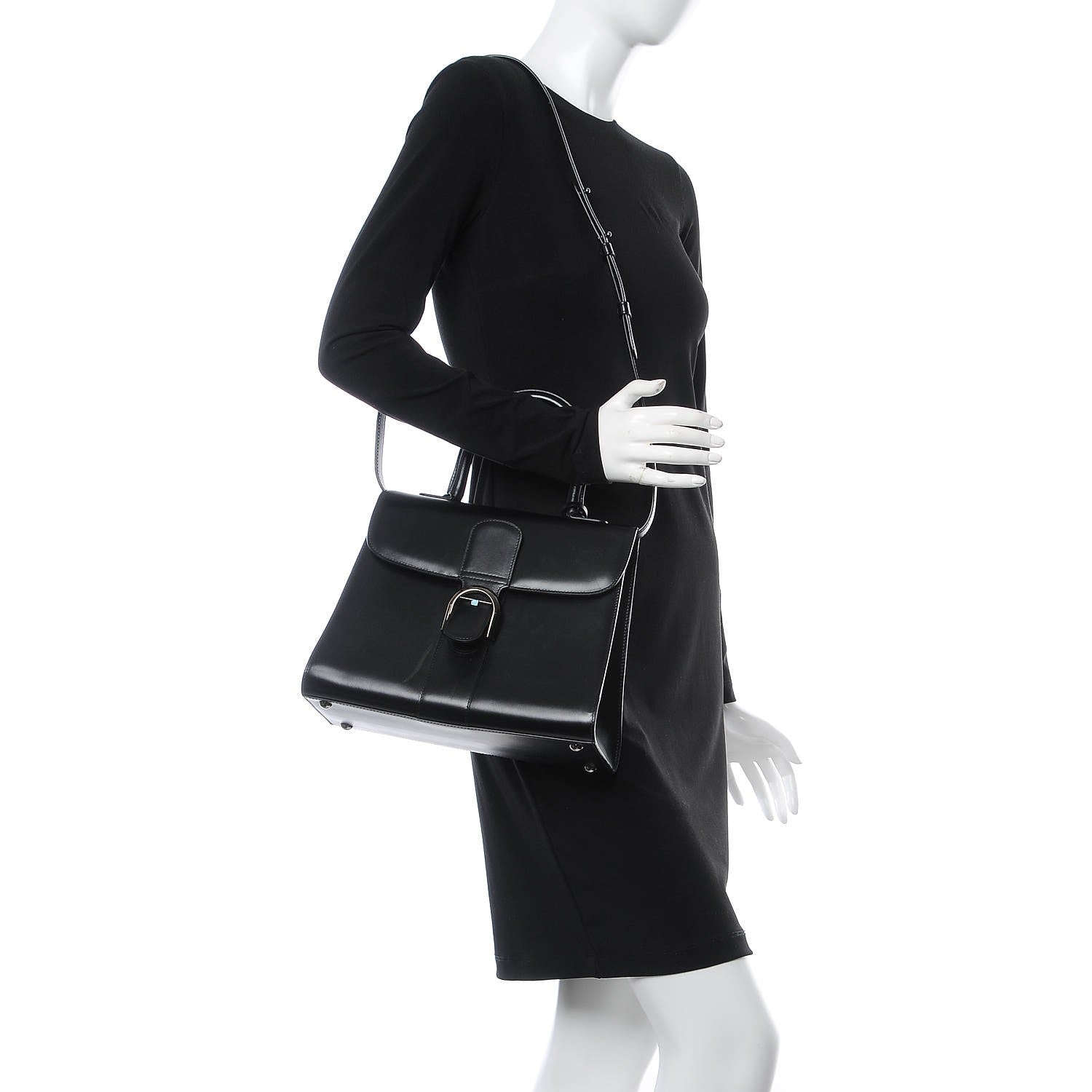Delvaux Box Calfskin MM Brillant Satchel Black 2 of 6
