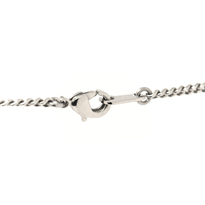 Louis Vuitton Monogram Chain Shades Locket Pendant Necklace Silver 5 of 8