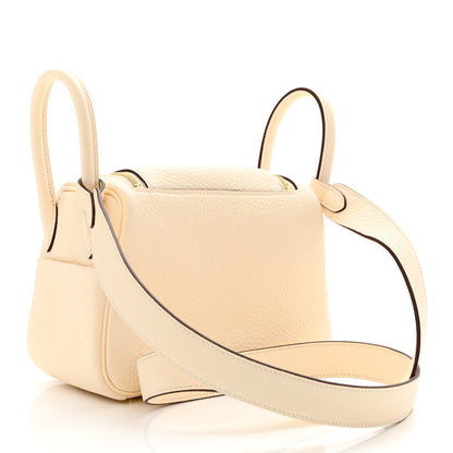 Hermes Taurillon Clemence Mini Lindy 20 Nata 3 of 11
