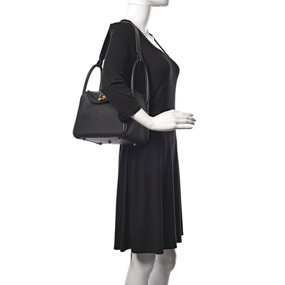 Hermes Taurillon Clemence Lindy 26 Black 2 of 10