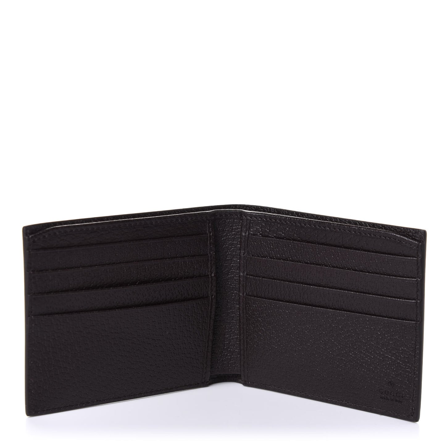 Calfskin Boar Effect GG Marmont Bi-Fold Wallet Black