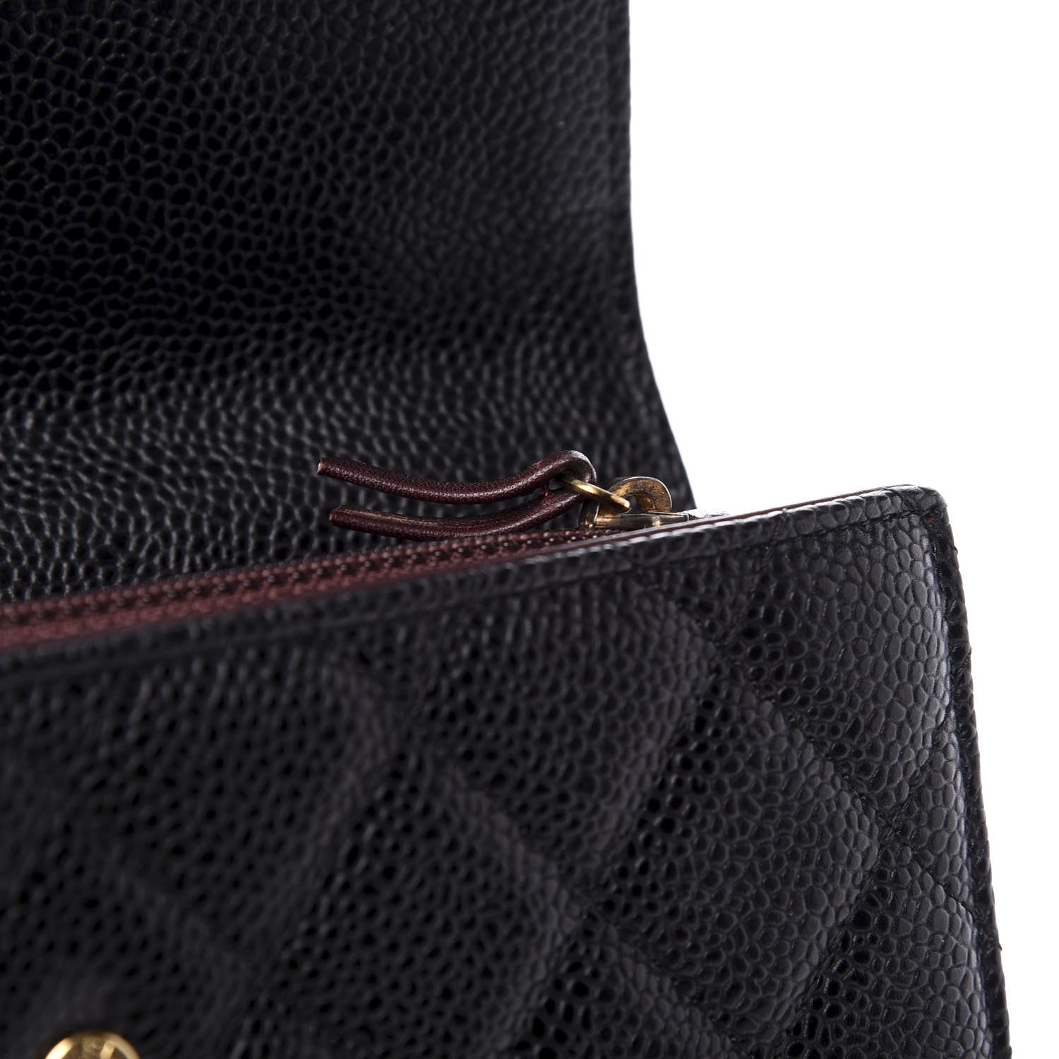 Chanel Caviar Quilted Large Gusset Flap Wallet Black 10 of 10