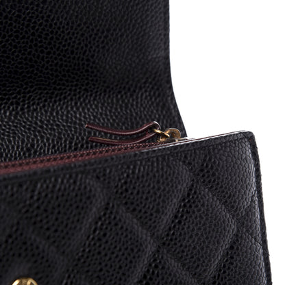 Chanel Caviar Quilted Large Gusset Flap Wallet Black 10 of 10