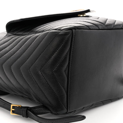 Saint Laurent Lambskin Matelasse Monogram Joe Backpack Black 8 of 9