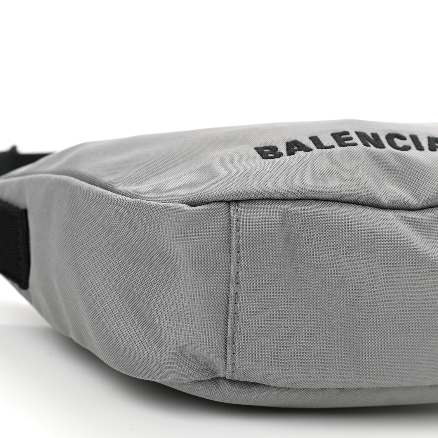 Balenciaga Recycled Sport Nylon Logo Embroidered Wheel Sling Bag Balenciaga Grey Black 7 of 8